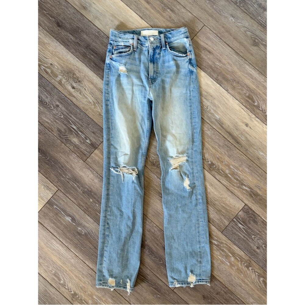 MOTHER Superior High Waisted Rider Skimp Straight Leg Jeans: The Confession - Picture 4 of 15